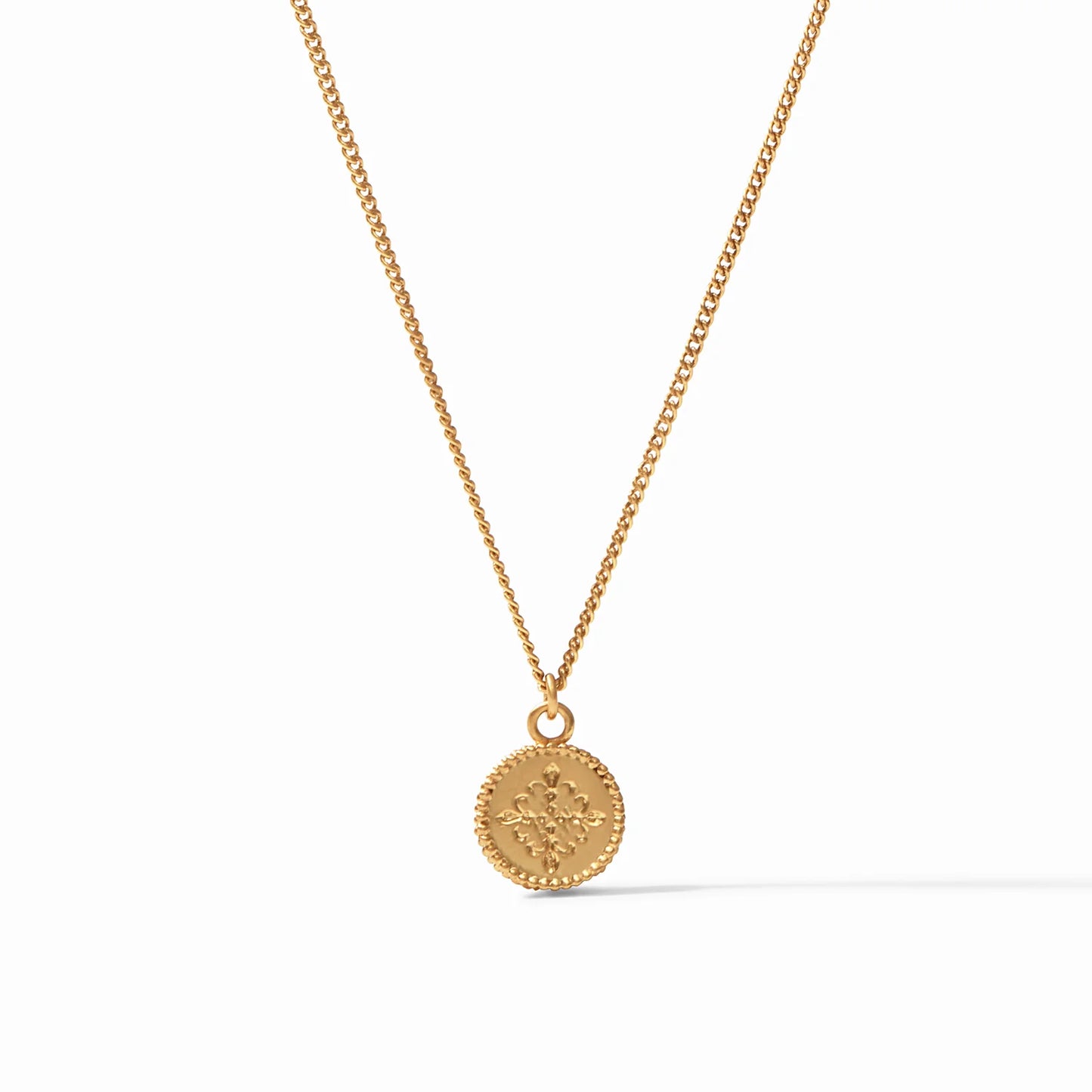 Fleur-de-Lis Solitaire Necklace- Emerald