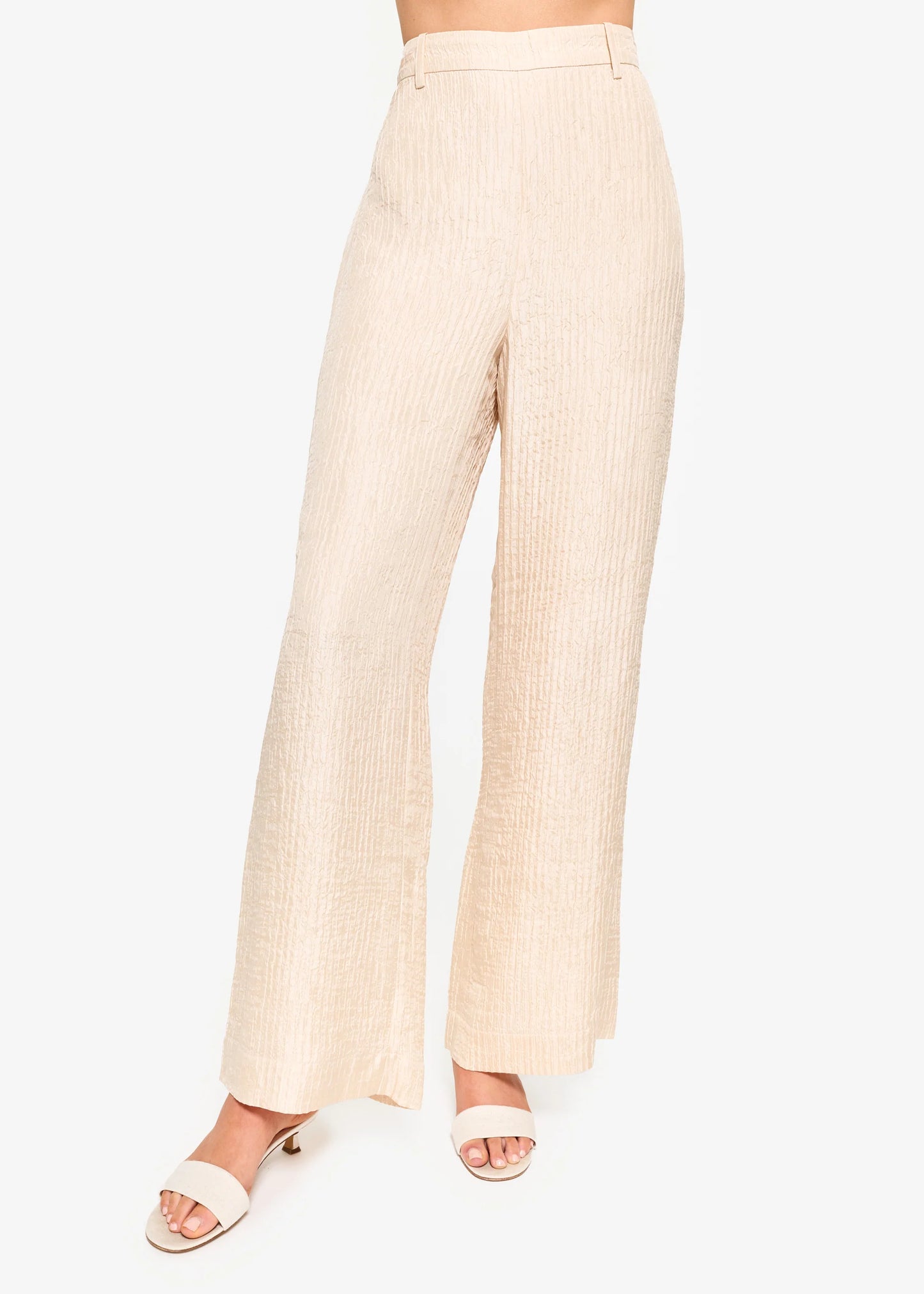 Serra Wide Leg High Rise Pant Bone