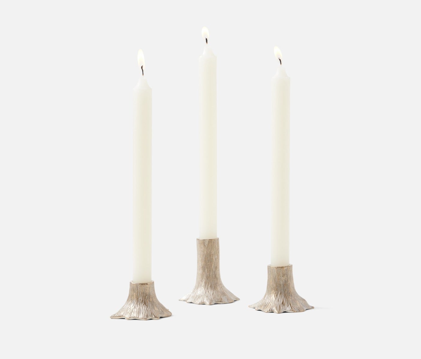 Griffin Tarnished Silver Candle Holders
