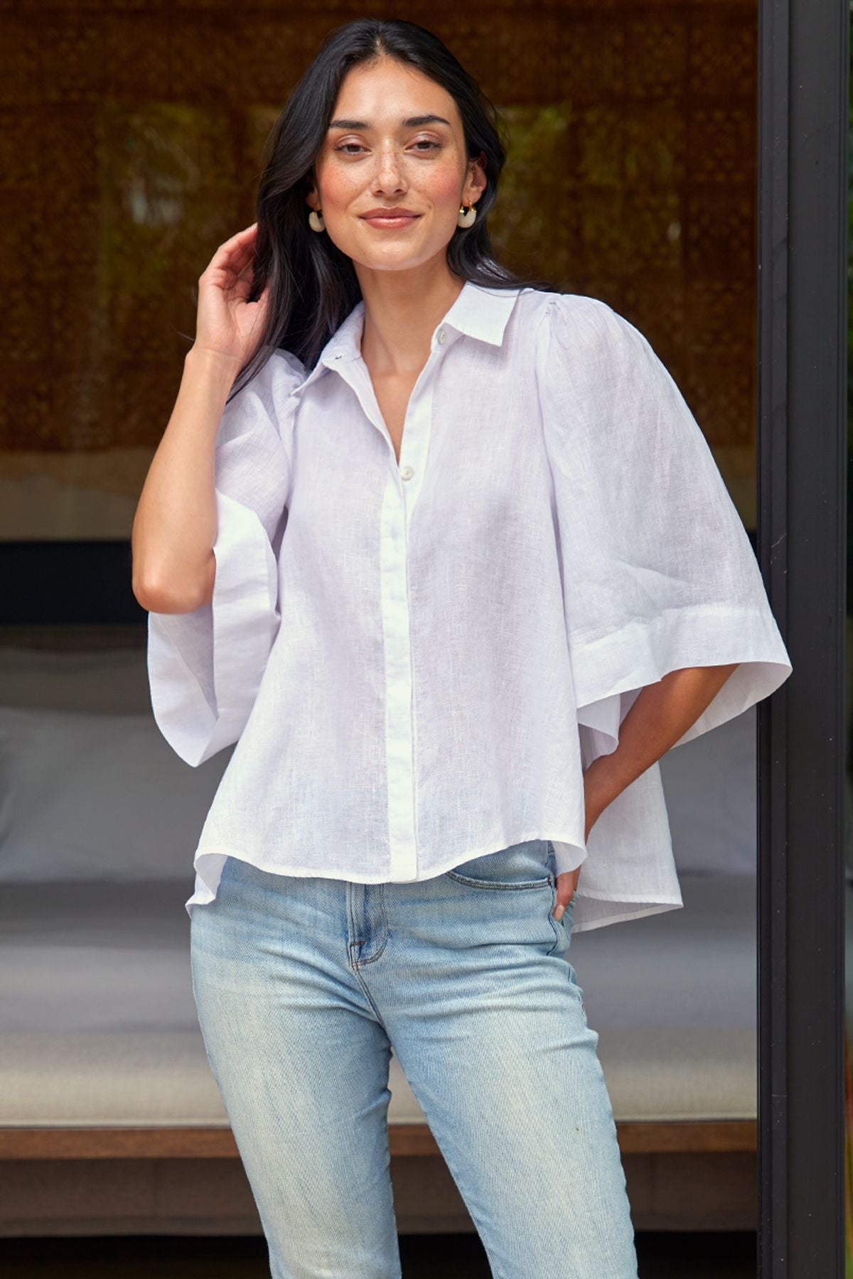 Collin Cape Linen Shirt