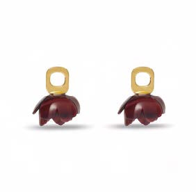 Rose Petal Button Earrings