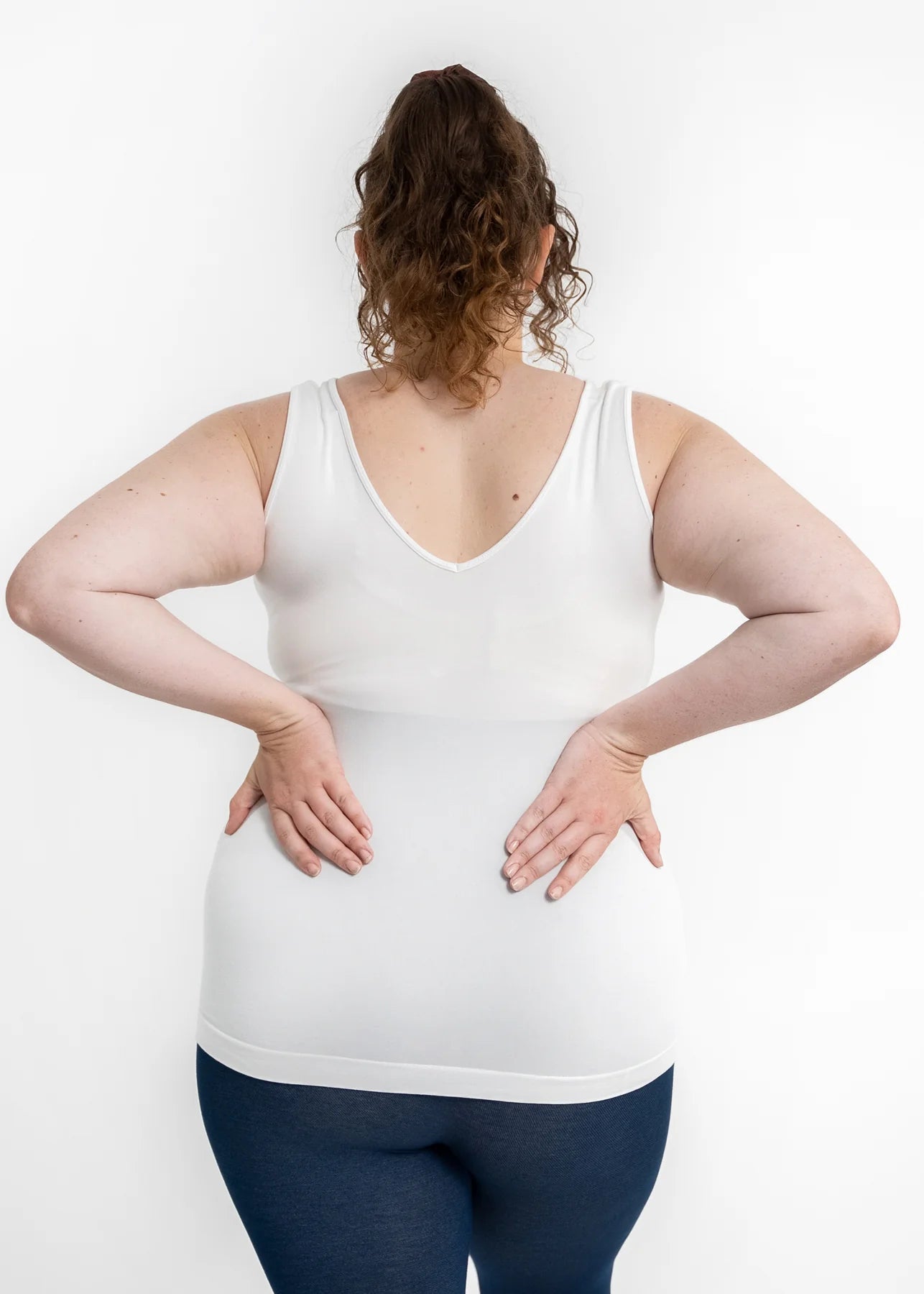 Reversible Tank- Curvy Fit/ White