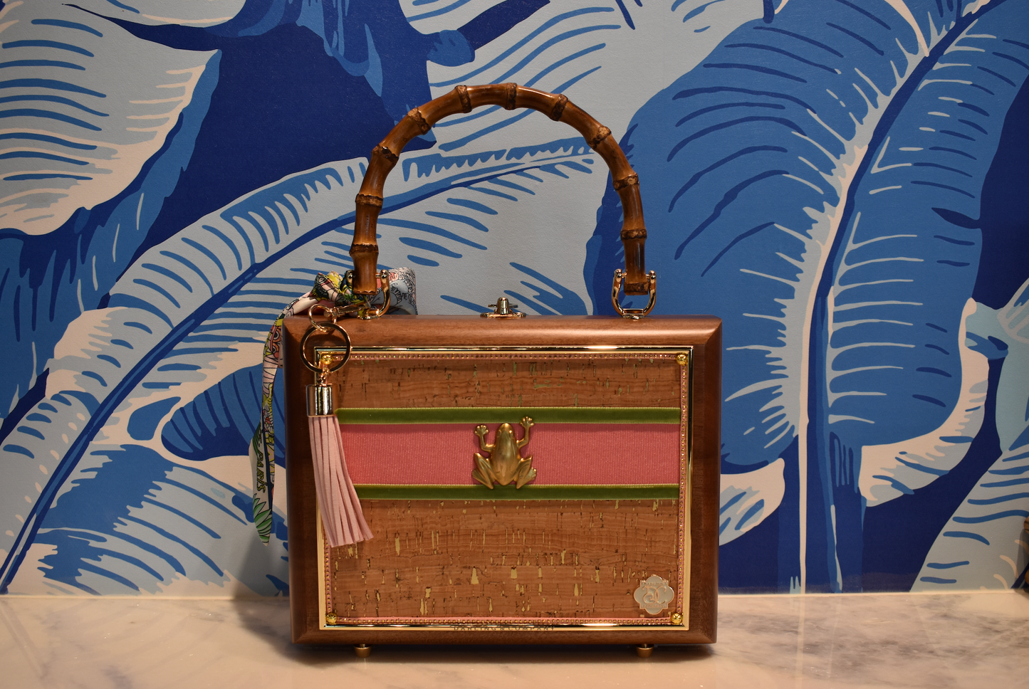 Bamboo Box Bag in Lillie's Pad