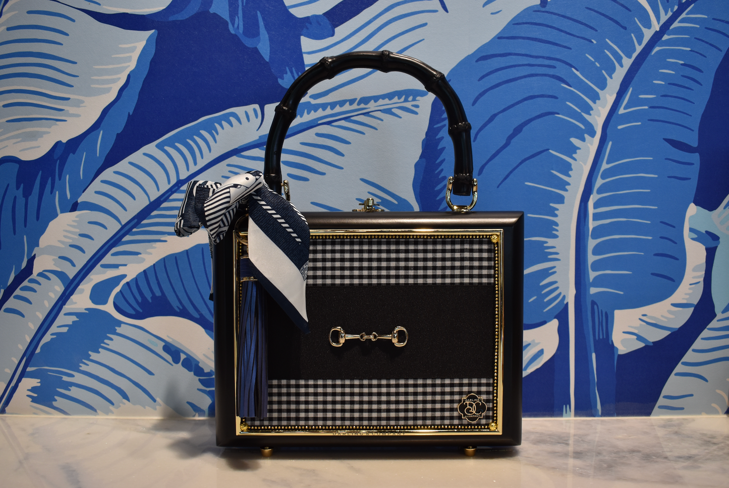Bamboo Box Bag in Horsing Around