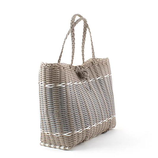 Extra Small, Guadalupe - Putty + Silver Tote