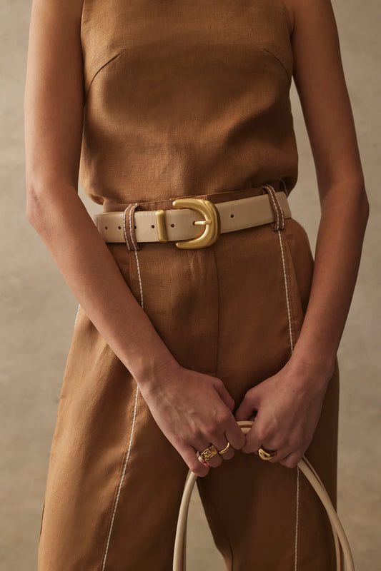 The Myrna Belt- Ecru