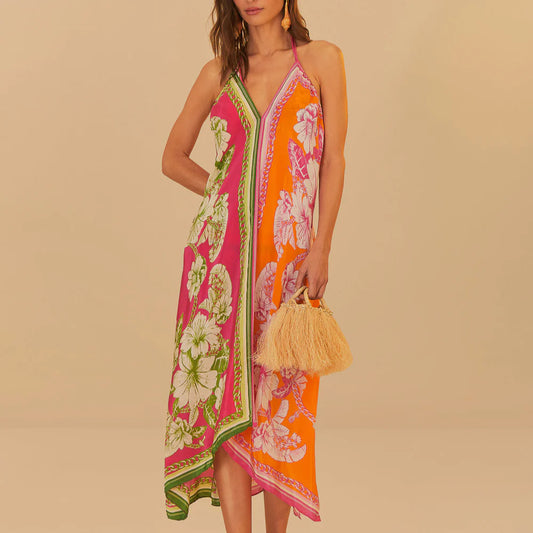 Farm Rio Floral Elegance Mixed Scarves Cover Up