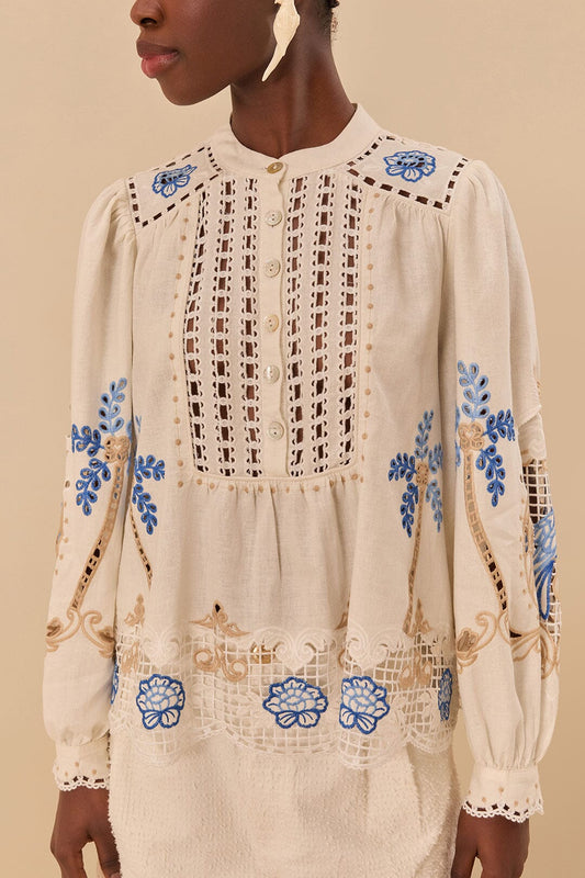 Off-white Romantic Richelieu Blouse