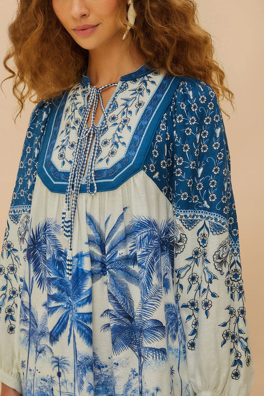 Off-white Palm tree beach mini dress