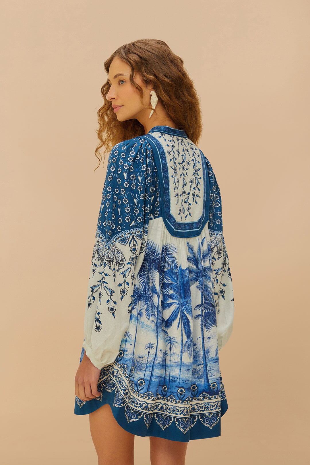 Off-white Palm tree beach mini dress