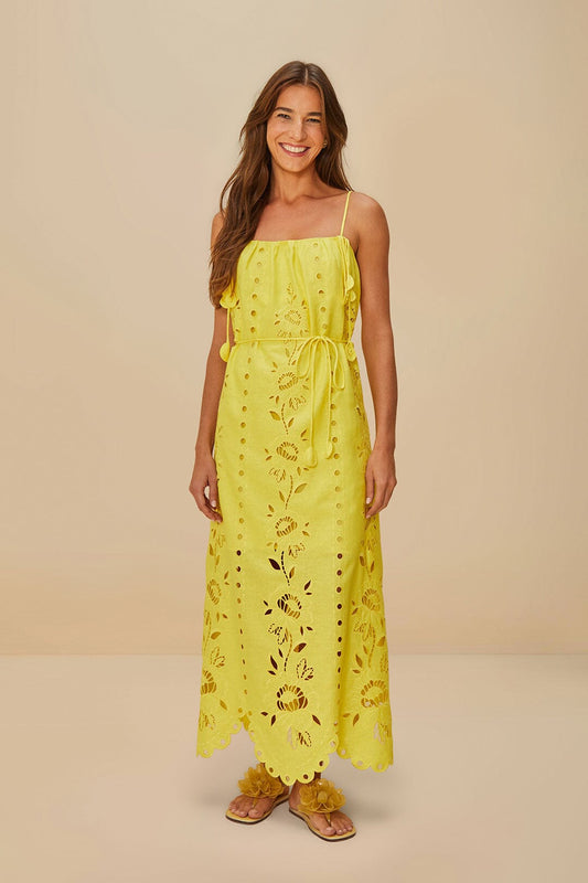 Yellow Richelieu Sleeveless Maxi Dress