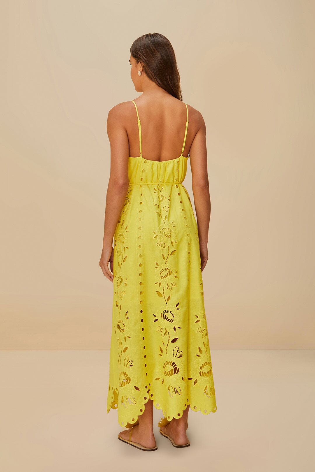 Yellow Richelieu Sleeveless Maxi Dress