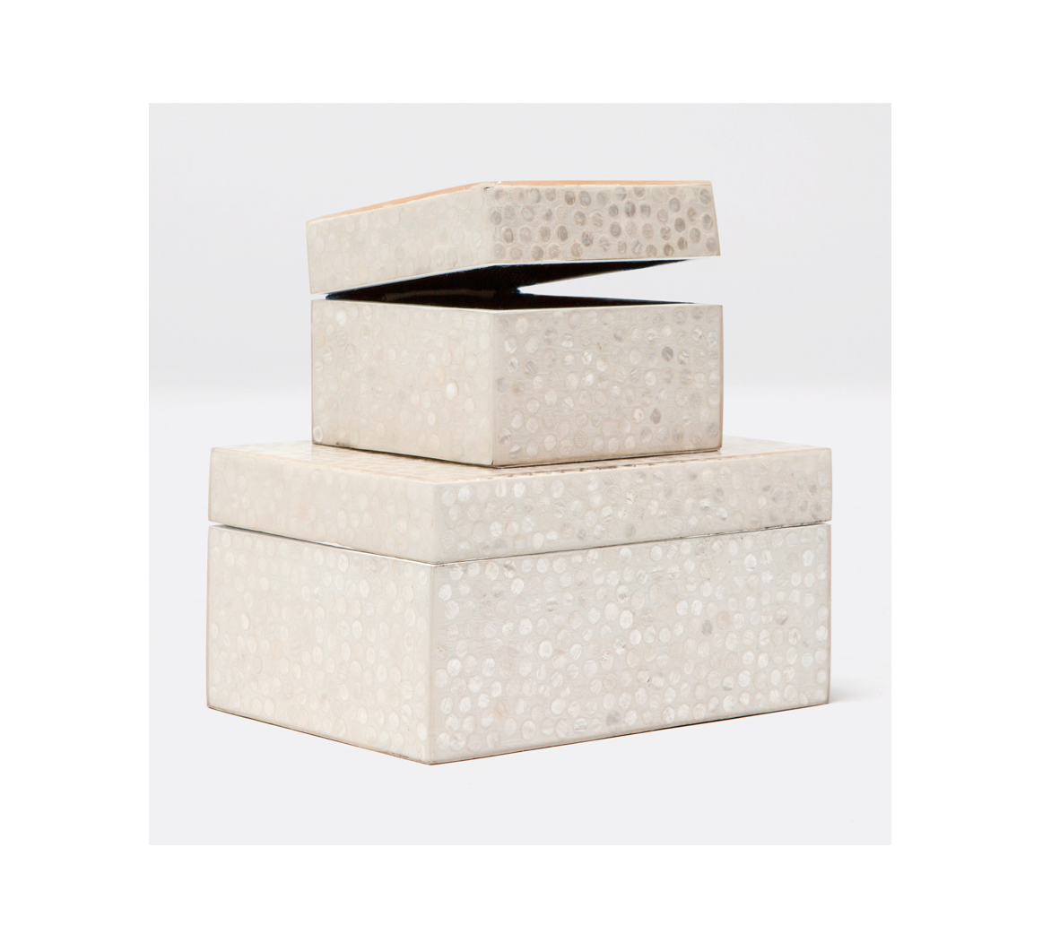 Albus Box Set - White / Cream Capiz Shell