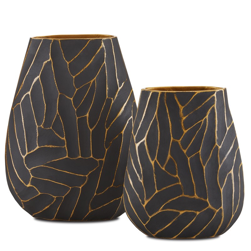 Anika Black Vase Set of 2