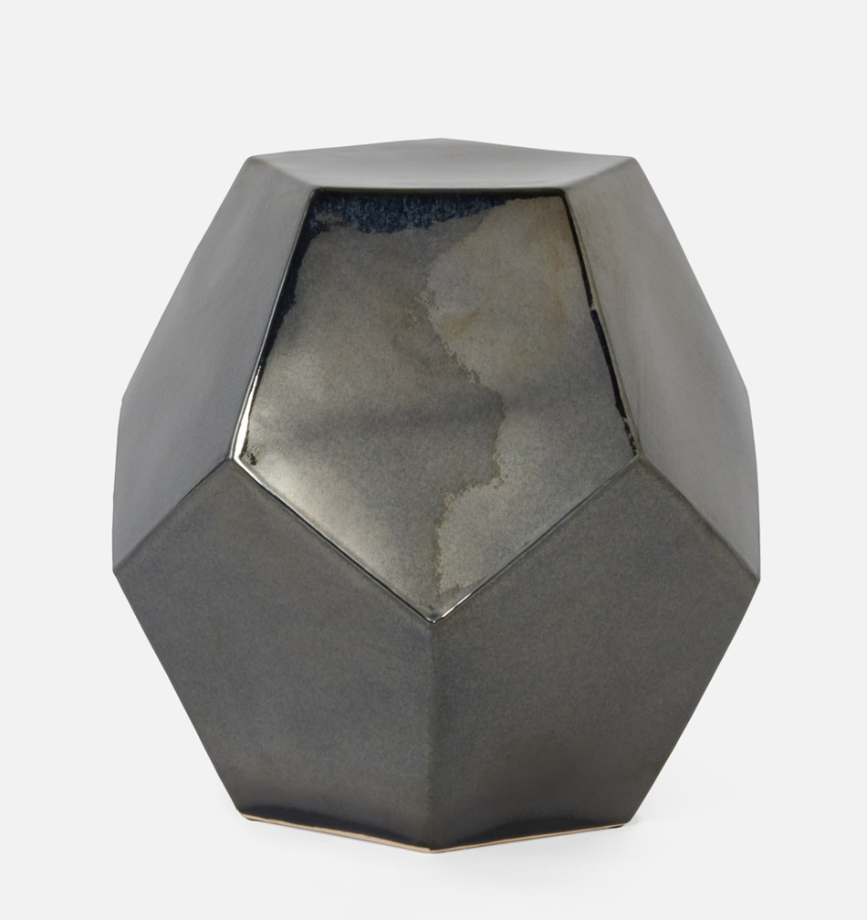 Cole Stool - Metallic Charcoal Ceramic