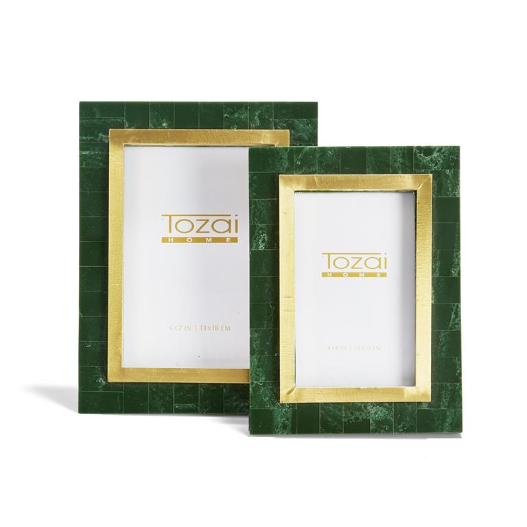 Aventurine Green and Gold Photo Frame: 4" x 6"