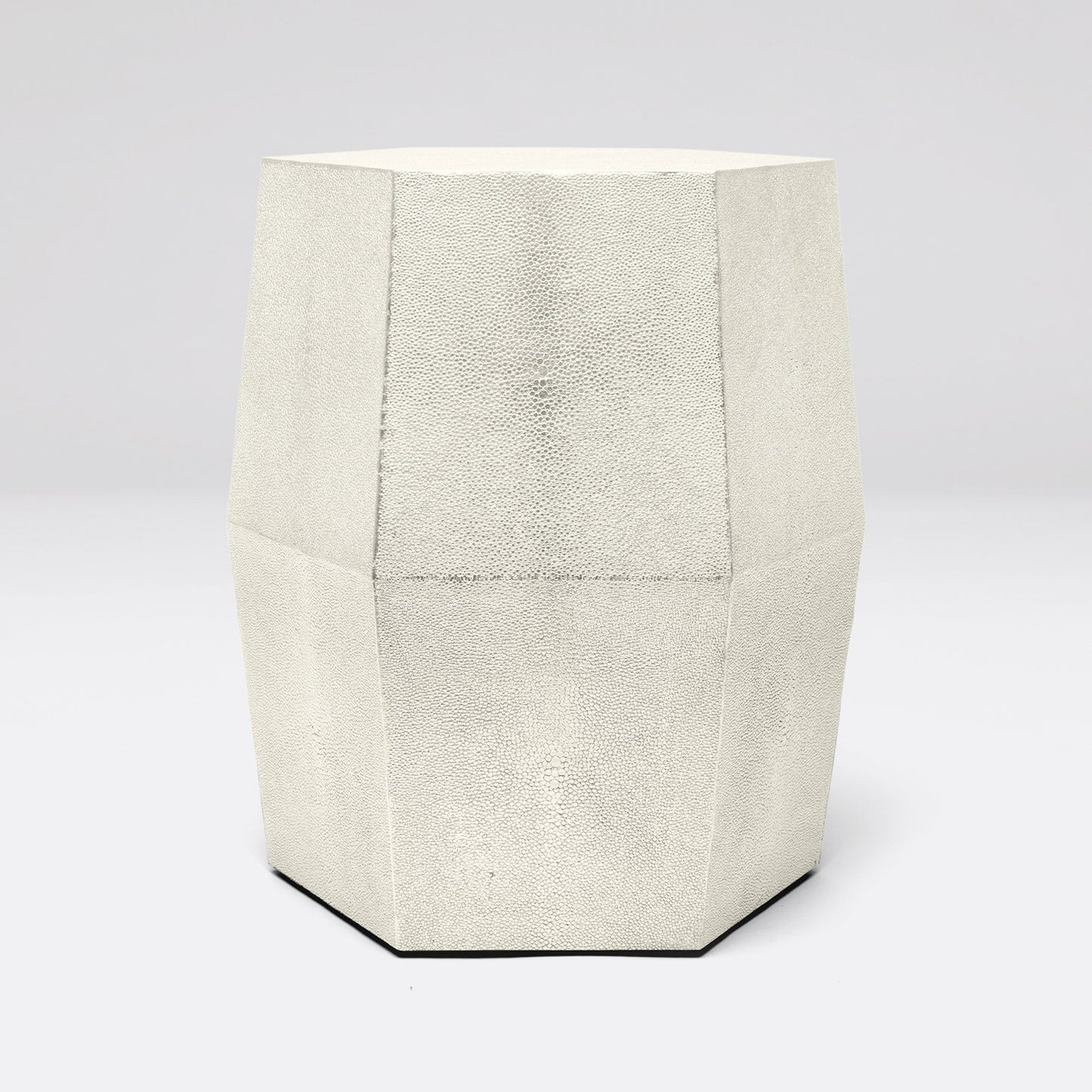 Daryl Stool - Off-White Vintage Faux Shagreen