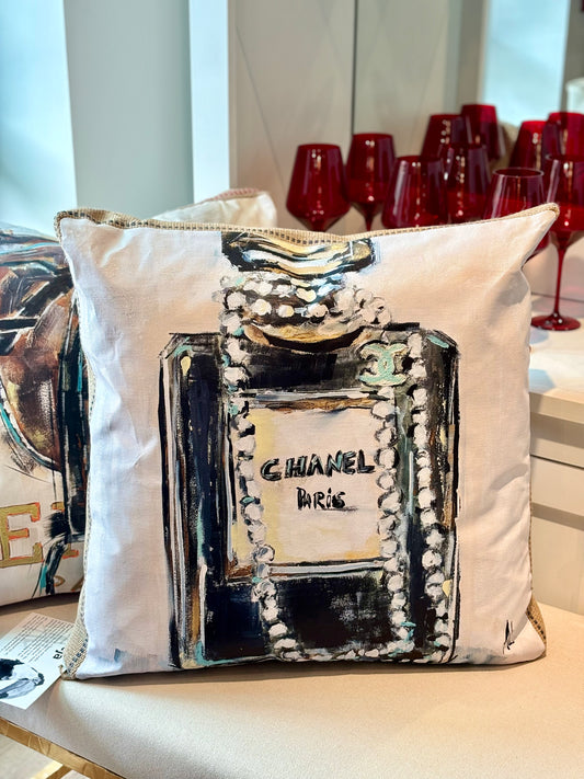 Pearl Chanel N*5 Pillow