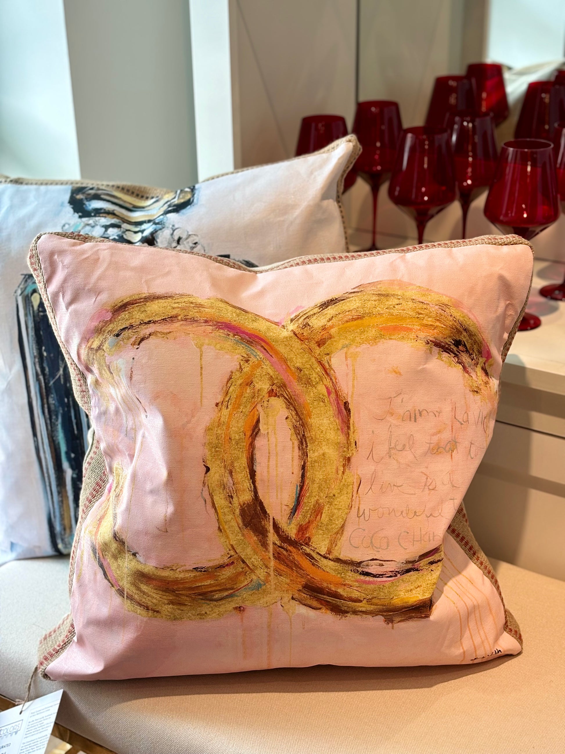 Pink Chanel Pillow KELLY CARON CURATED