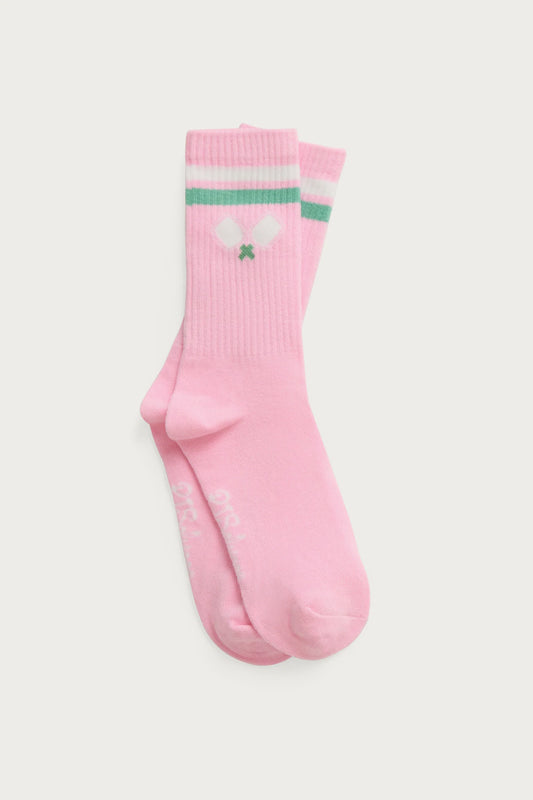 Pickleball Ribbed Crew Socks