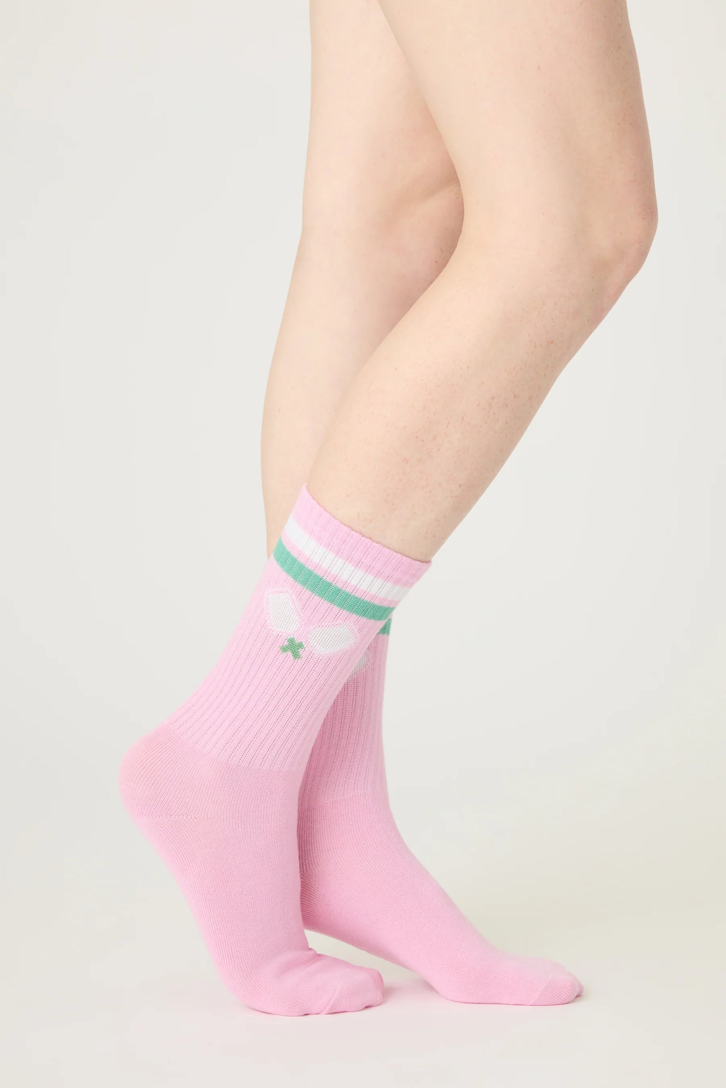 Pickleball Ribbed Crew Socks