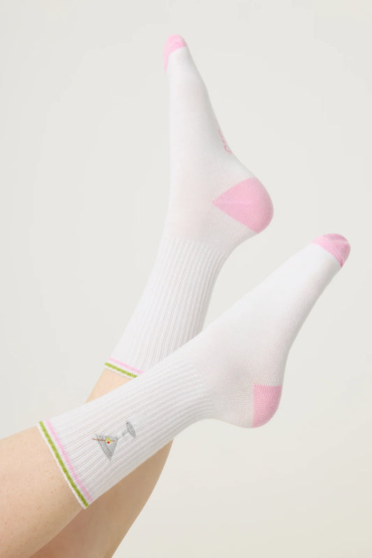 Martini Ribbed Crew Sock
