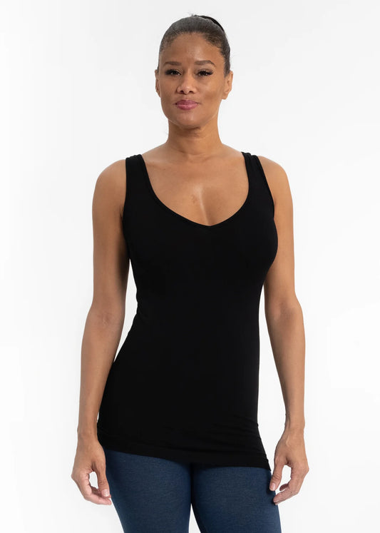 Reversible Tank- Black/ Long