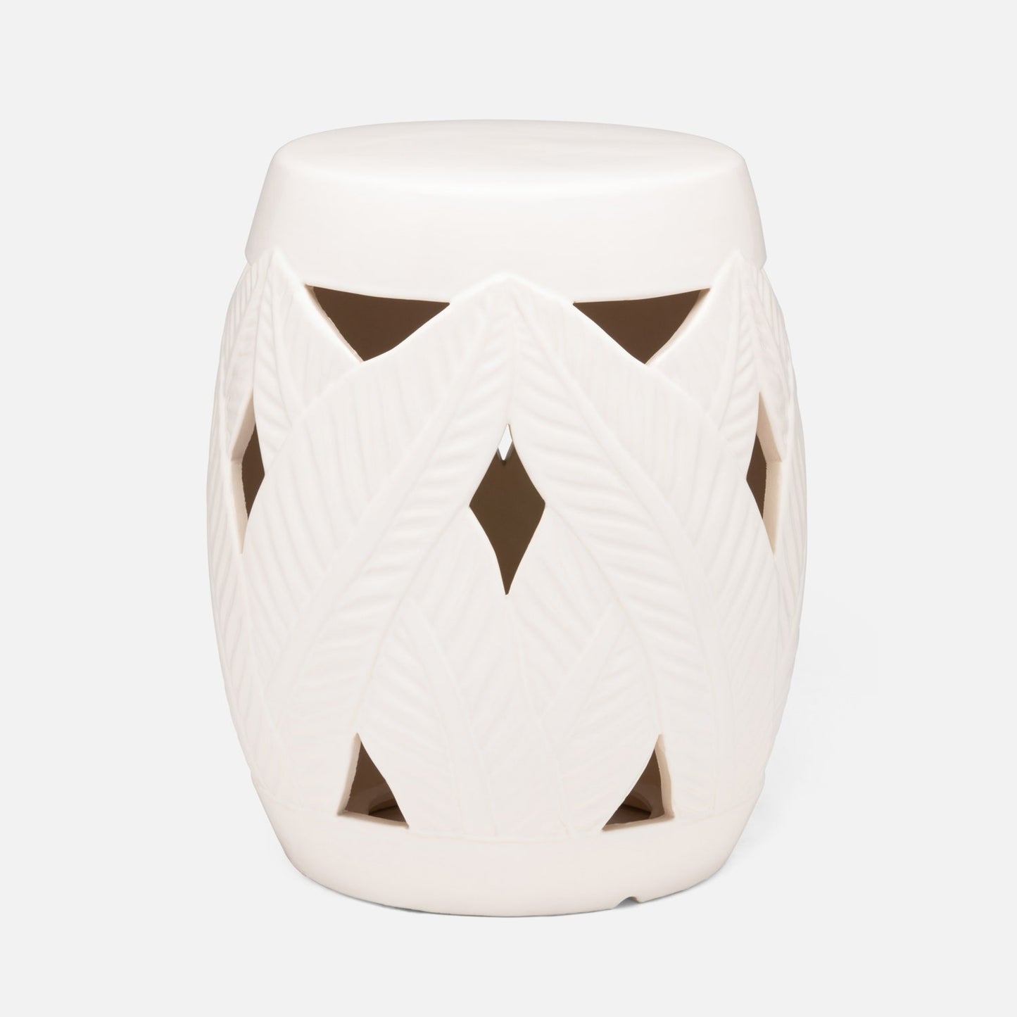 Rosalba Stool - Glossy White Ceramic