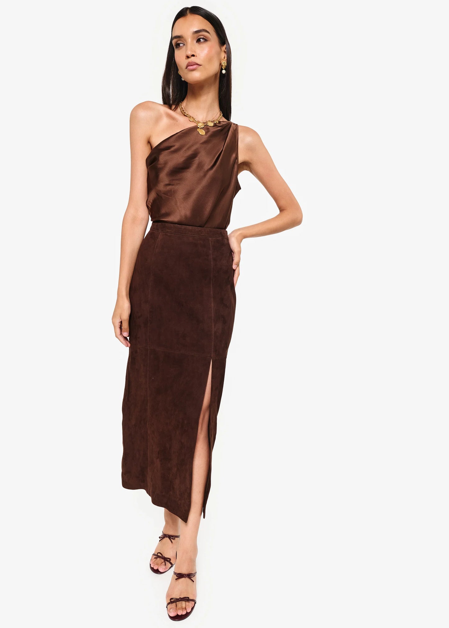 Idris Suede Skirt Malt