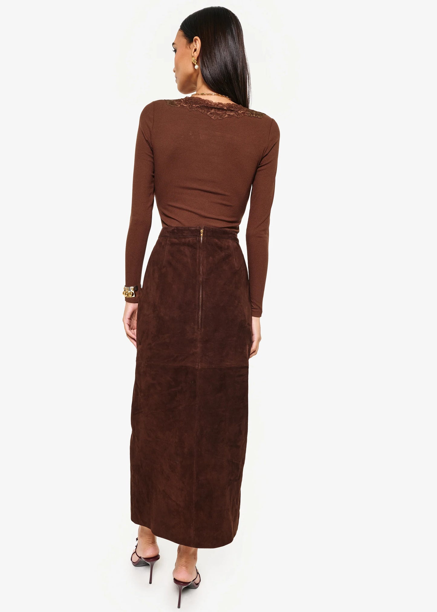 Idris Suede Skirt Malt
