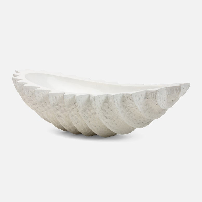 Samara Bowl - White Cast Stone / Resin