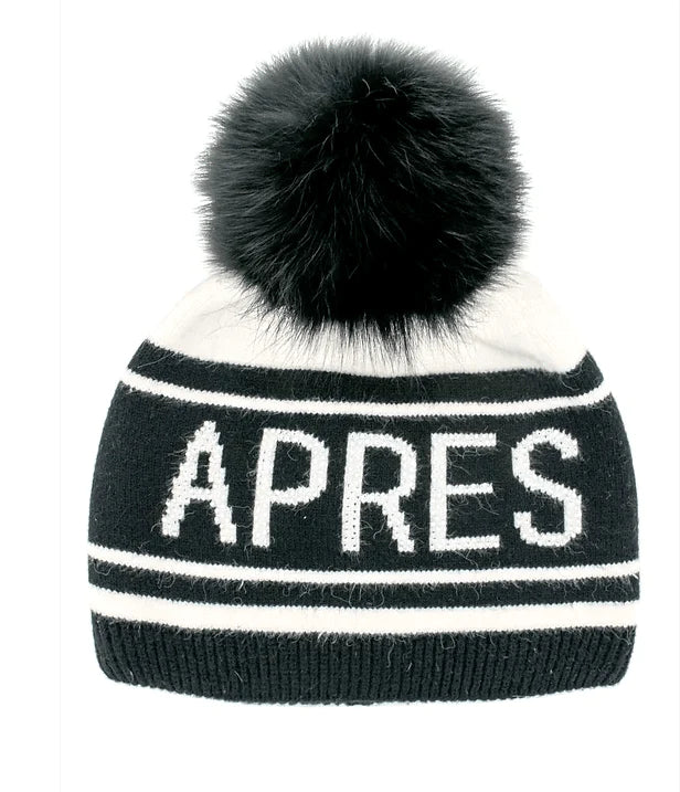 Apres Knit Hat- Black & White
