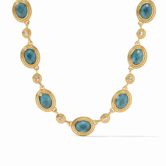 Tudor Stone Necklace - Peacock Blue