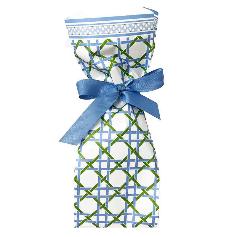 Paper Wine Bag Kit/ Blue and Green