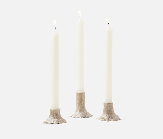 Griffin Tarnished Silver Candle Holders