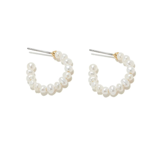 Freshwater Pearl Huggie Hoops