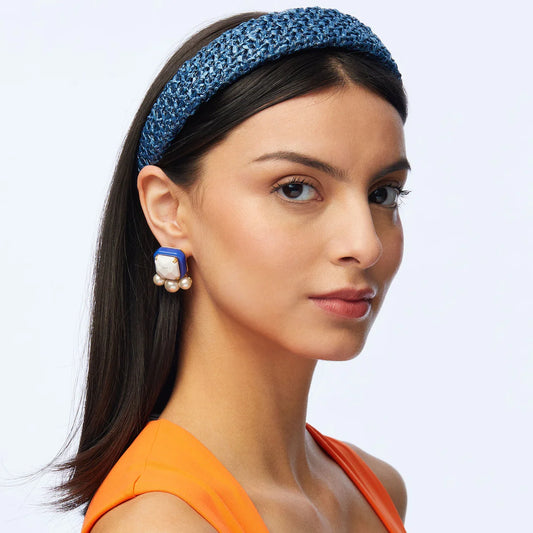 Cobalt Raffia Headband