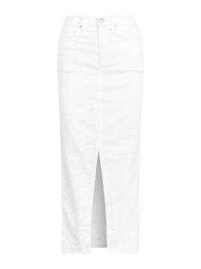 Reconstructed Midi Skirt- White
