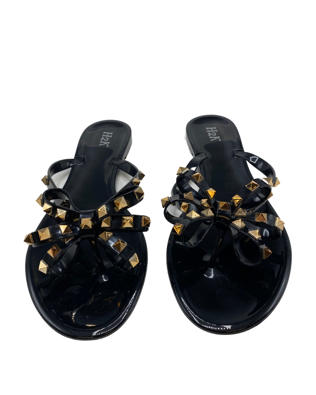 Jelly Rockstud Bow Sandals