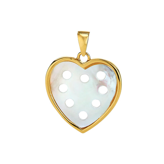 Petite Heart Pendant in Mother of Pearl