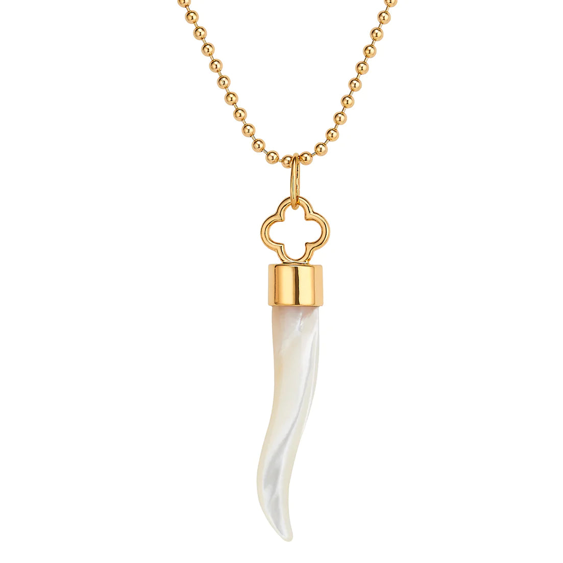 Horn Talisman in Mother of Pearl