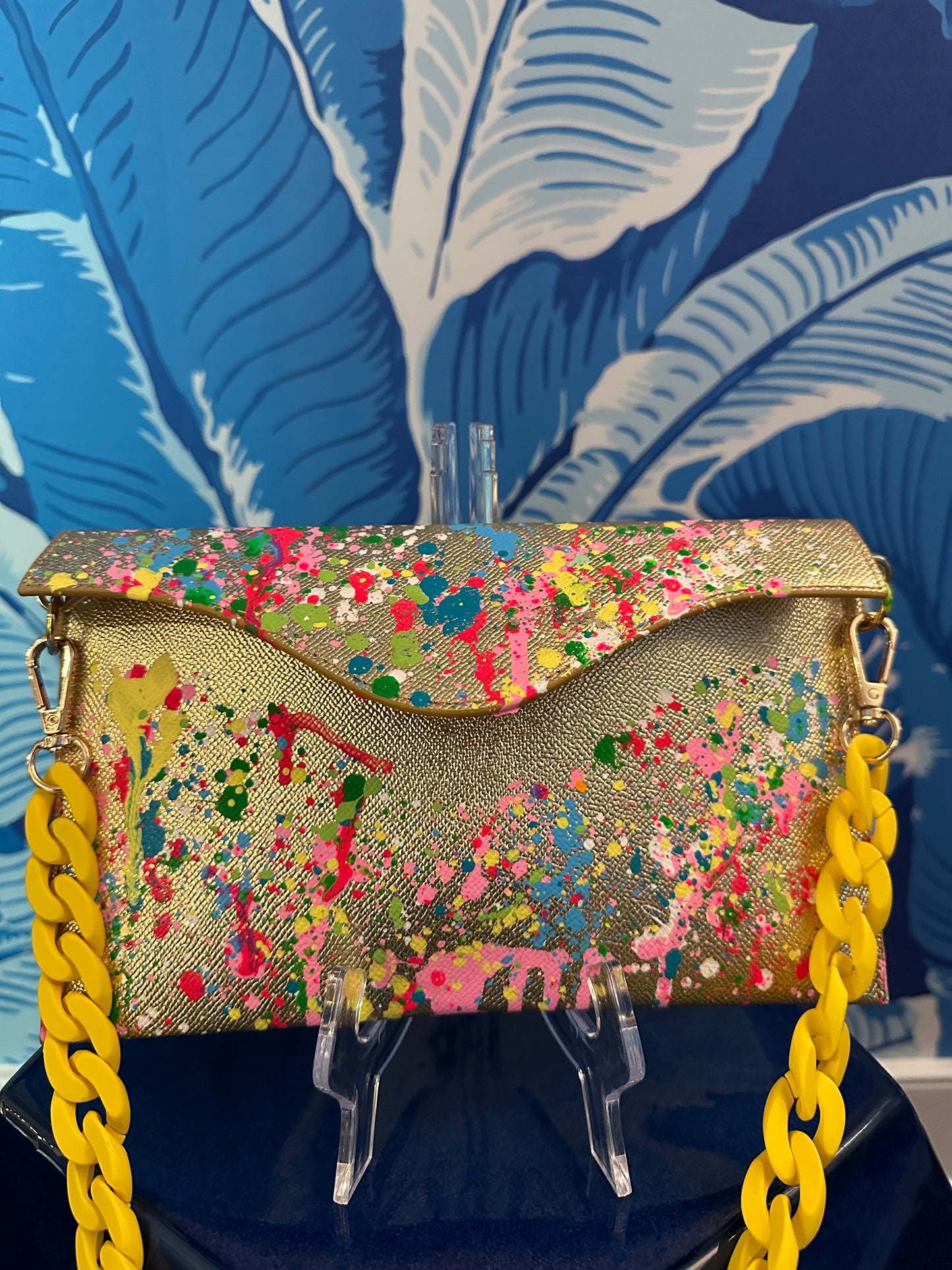 Sabrina Splash Bag in Gold and Pastel