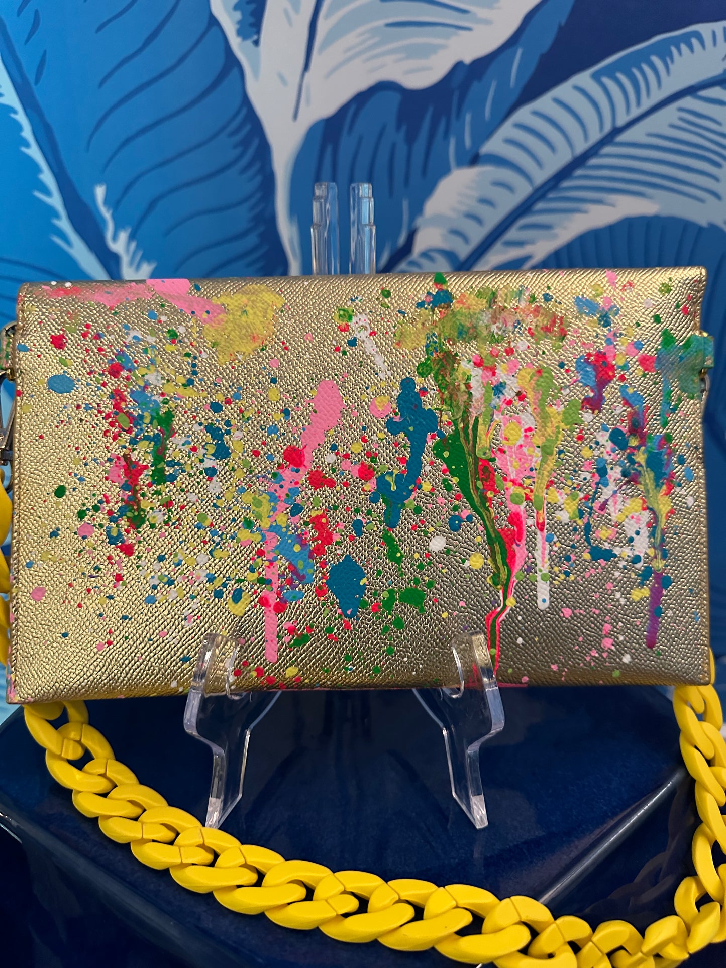 Sabrina Splash Bag in Gold and Pastel