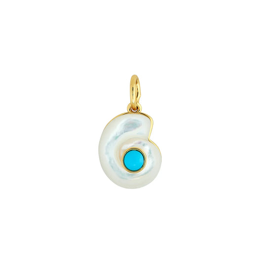 Monomoy Shell Charm in Turquoise