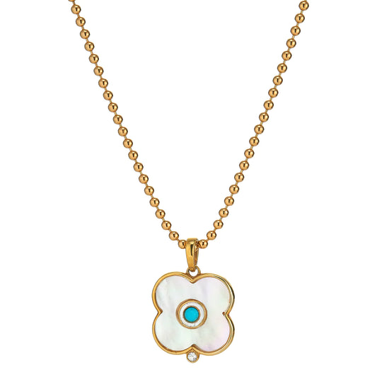 Evil Eye Charm in Mother of Pearl
