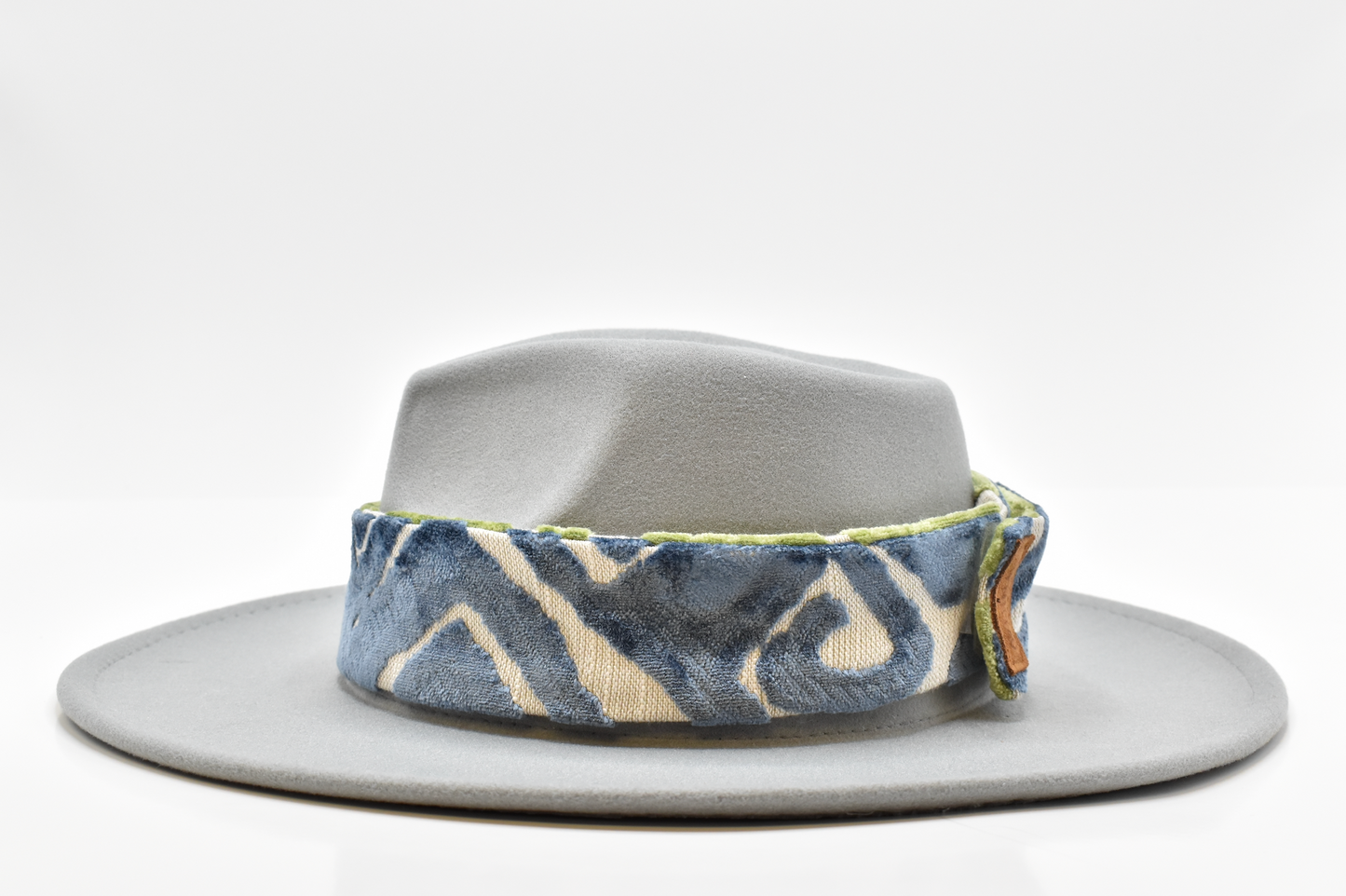 Kara Vegan Wool Grey Hat with Reversible Band