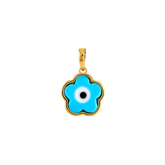 Flower Evil Eye Charm in Turquoise